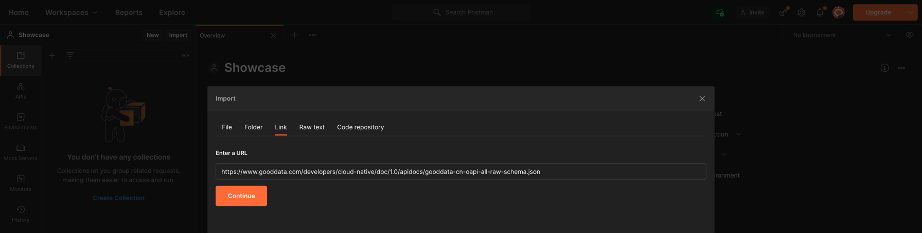 Postman import OpenAPI schema