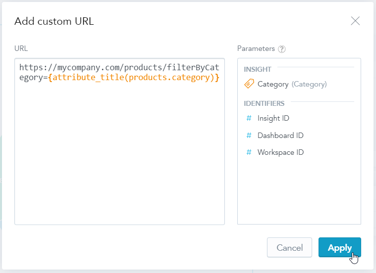 define your customized url