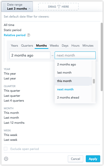 floating date filter
