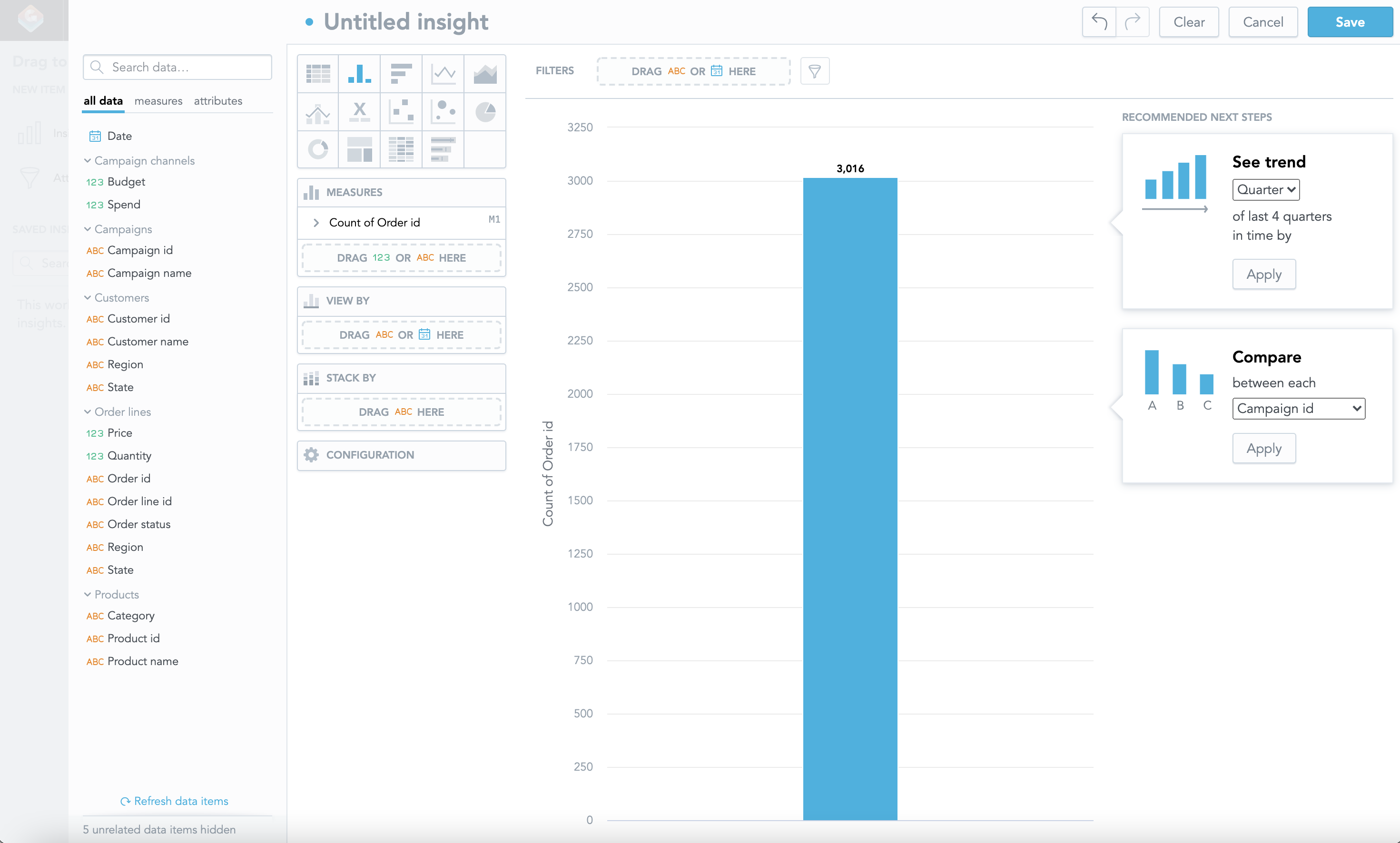 Insight - count of orders