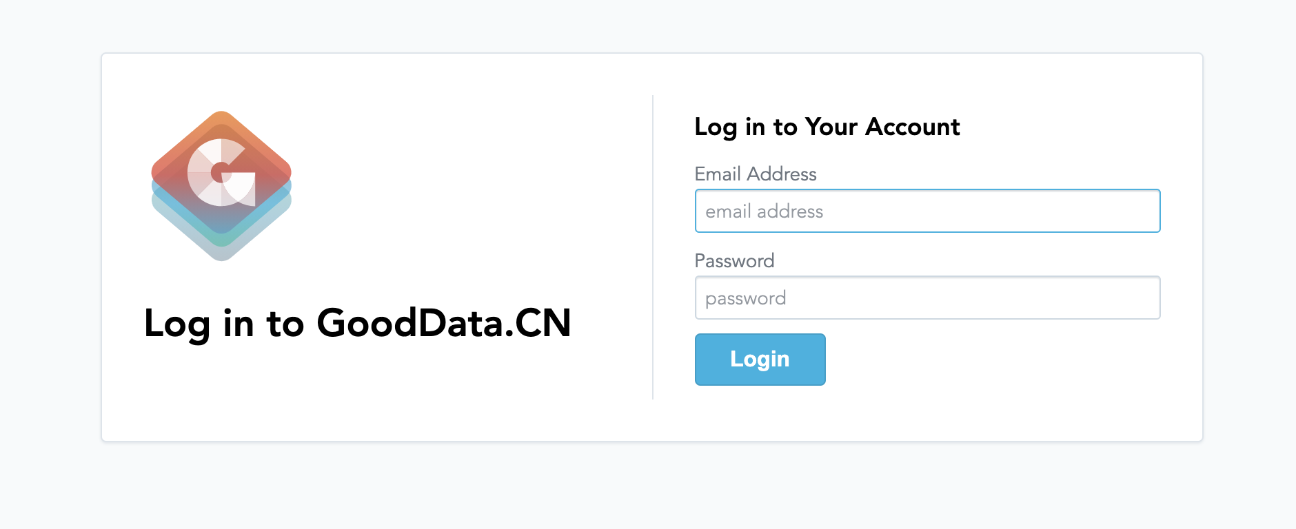 Login page