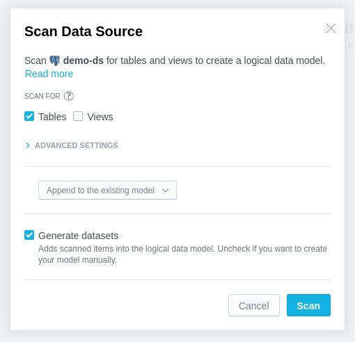Scan Dialog