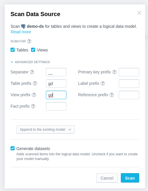 Scan Dialog