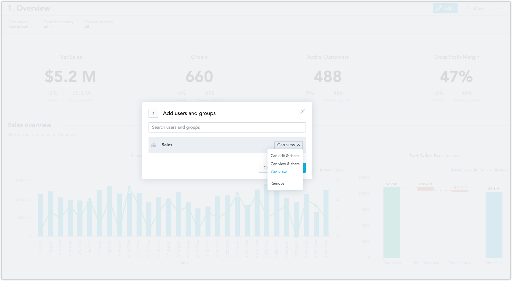 Grant Dashboard-Specific Permissions
